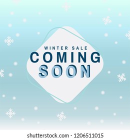 Winter sale coming soon vector