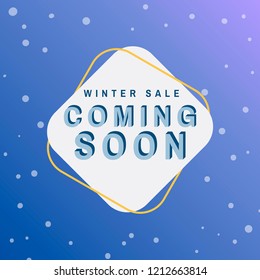 Winter sale coming soon vector