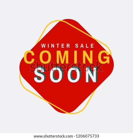Winter sale coming soon vector