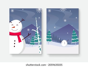 Winter sale cover design background