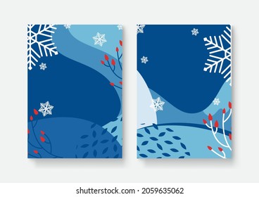 Winter sale cover design background