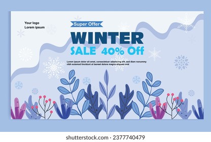 Winter sale design for advertising banners leaflets and flyer vector