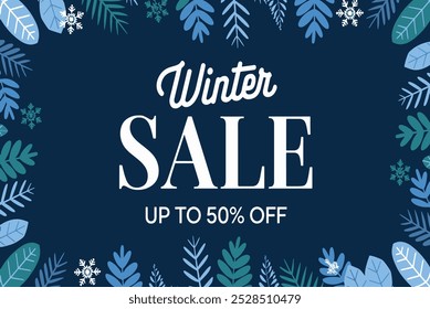 Winter sale design for advertising, banners, leaflets and flyers.