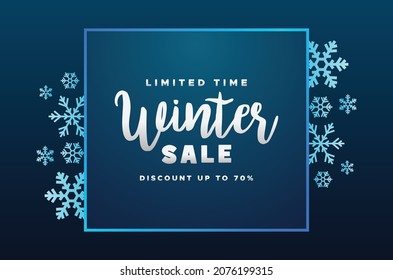 Winter Sale Design Background For Greeting Moment