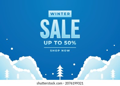 Winter Sale Design Background For Greeting Moment