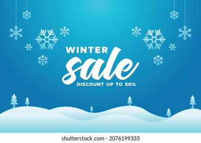 Winter Sale Design Background For Greeting Moment