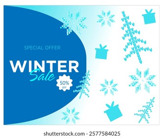 Winter Sale Design - Festive Seasonal Discount Template