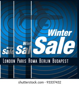 winter sale design for flyer