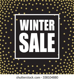 Winter sale design template. Vector illustration EPS10