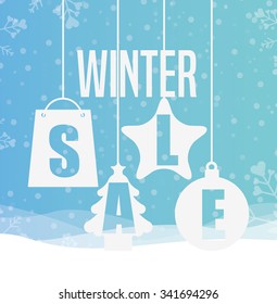 winter sale design, vector illustration eps10 graphic 