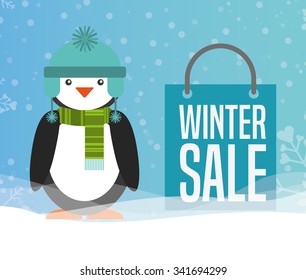 winter sale design, vector illustration eps10 graphic 