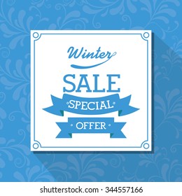 winter sale design, vector illustration eps10 graphic 
