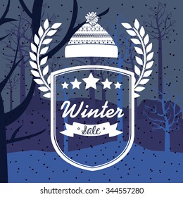 winter sale design, vector illustration eps10 graphic 