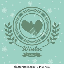 winter sale design, vector illustration eps10 graphic 