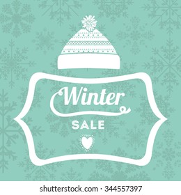 winter sale design, vector illustration eps10 graphic 