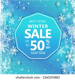  Winter Sale Discount Banner Template Design