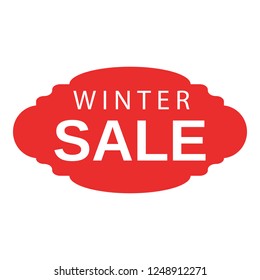 Winter sale emblem icon. Isometric of winter sale emblem vector icon for web design isolated on white background