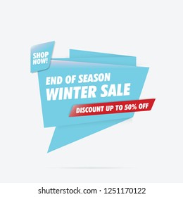 Winter Sale. End Of Season Special Offer Banner. Vector Illustration Eps 10