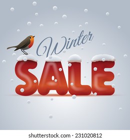 Winter sale, eps10 vector