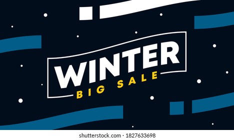 Winter sale flyer banner background illustration vector