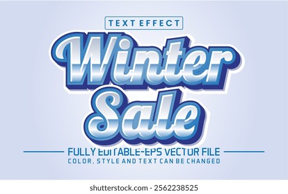 Winter sale font Text effect editable