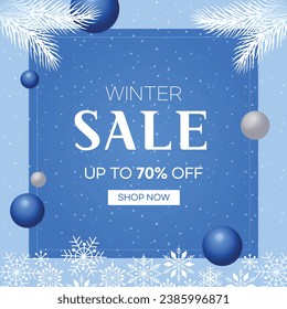 venta de invierno y fondo de marco