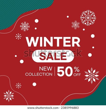 winter sale and frame background