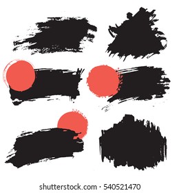 Winter sale. Grunge vector background with different shape stains.