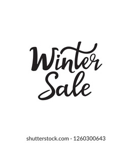 Winter sale hand lettering design for advertising poster, banner, discount.