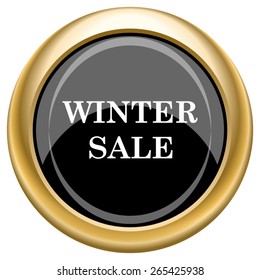 Winter sale icon. Internet button on white  background. EPS10 Vector. 