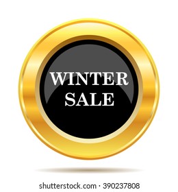 Winter sale icon. Internet button on white background. EPS10 vector.