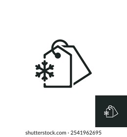 Winter sale icon isolated on white background. Vector illustrations are made with vector-based software, not AI generated results.