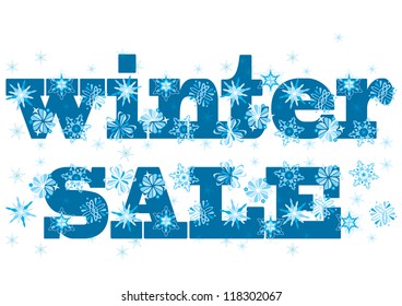 winter sale label