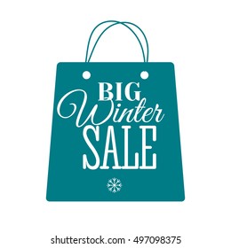 Winter sale label. Badge. Logotype of winter sale.