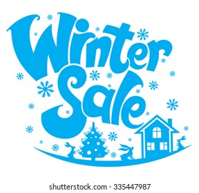 Winter Sale. label for design.