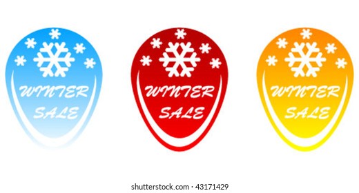 winter sale labels