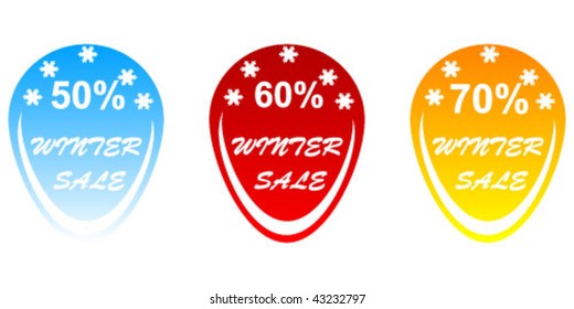 winter sale labels