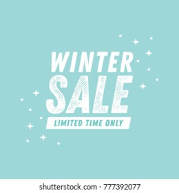 Winter Sale Limited Time Only Vector Background
