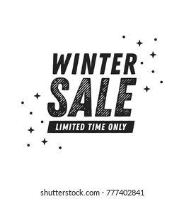 Winter Sale Limited Time Only Vector Background