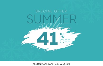 winter sale offer 41% off, winter sale 41% off vector, winter sale banner, winter sale offer banner design