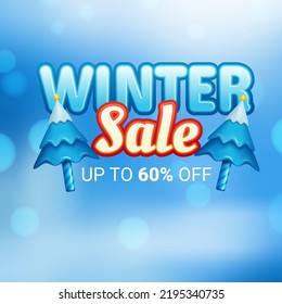 Winter sale on christmas snow