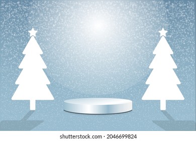 Winter sale podium for product show