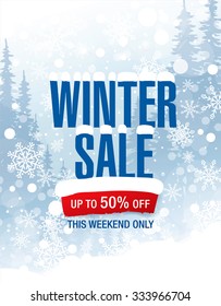 Winter sale poster