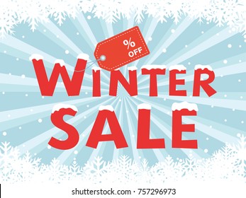 Winter sale poster