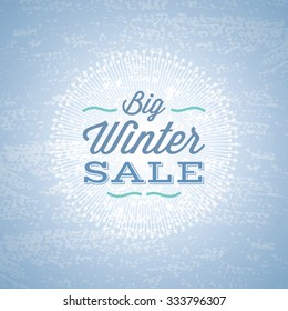 Winter sale poster design template or Background. Creative business promotional vector.