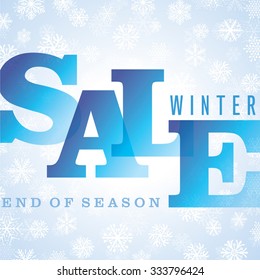 Winter sale poster design template or Background. Creative business promotional vector.