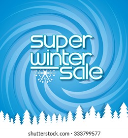 Winter sale poster design template or Background. Creative business promotional vector.
