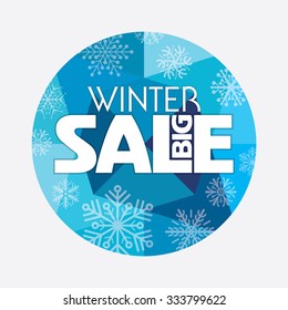 Winter sale poster design template or Background. Creative business promotional vector.
