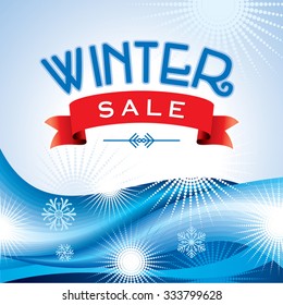 Winter sale poster design template or Background. Creative business promotional vector.
