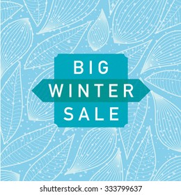 Winter sale poster design template or Background. Creative business promotional vector.

